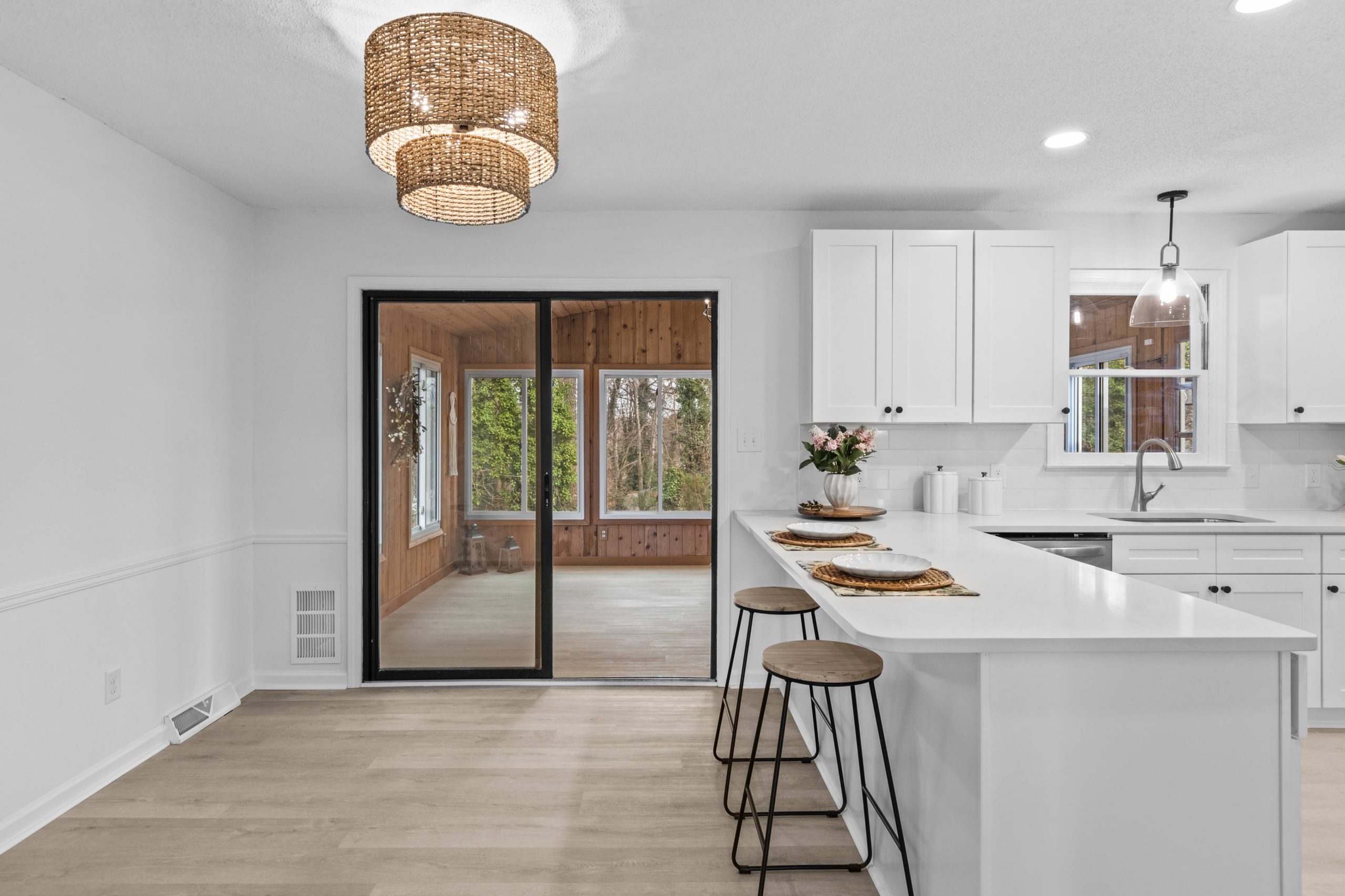 Finished space — Wabash Boulevard split-level complete remodel in Winston-Salem, NC