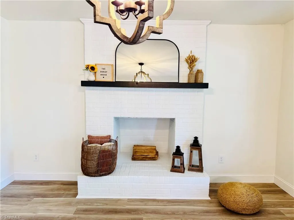 Living area — Dudley Road down-to-studs renovation in Winston-Salem, NC